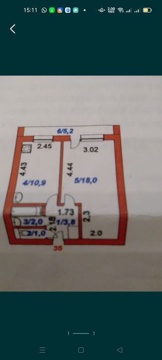 Продам 1 ком квартиру 3-19 центр