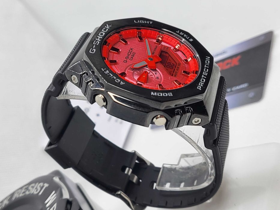 Ceas Sport Barbati,Unisex Casio G shock GM 2100b 4aer, Metal-Rubber  red.Nou, Garantie 2ani