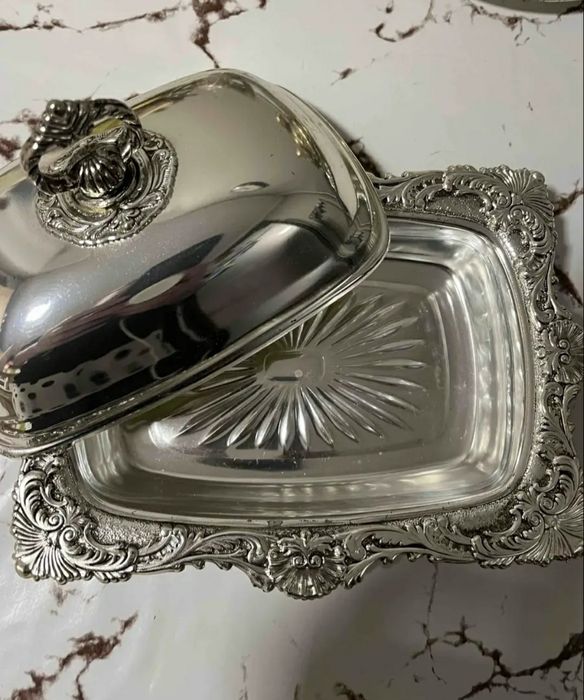 Набор посуды мельхиор посеребрение