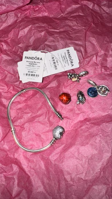 Pandora оригинал с шармом сердечко