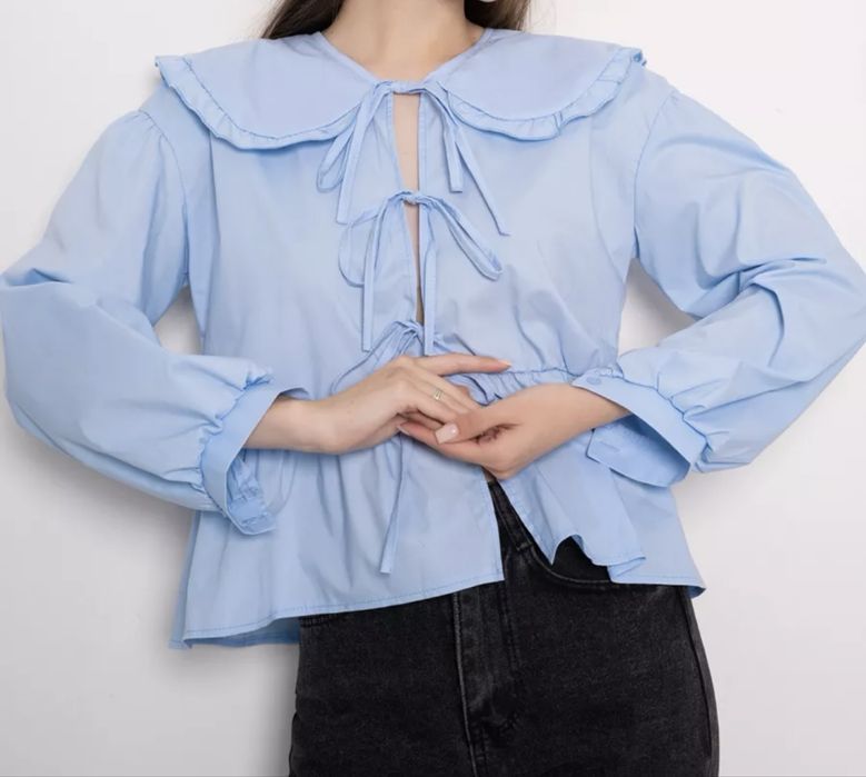 Женская рубашка на завязках