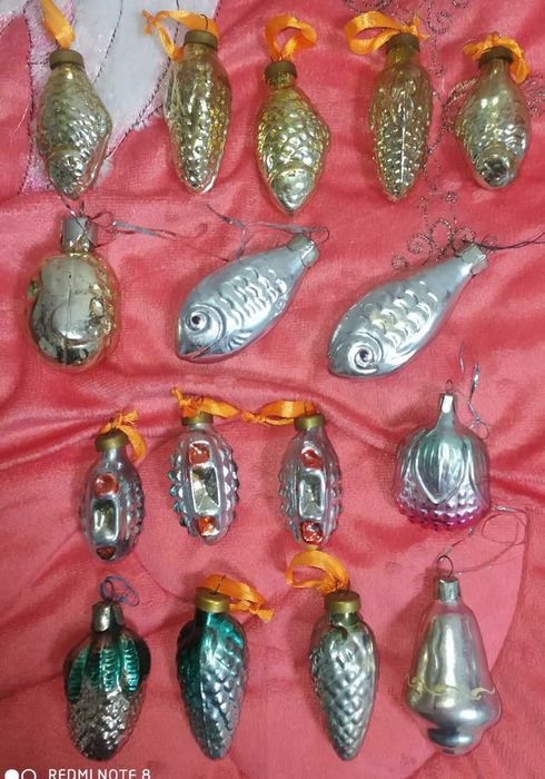 Ёлочные игрушки стеклянные, ссср, по штучно на выбор