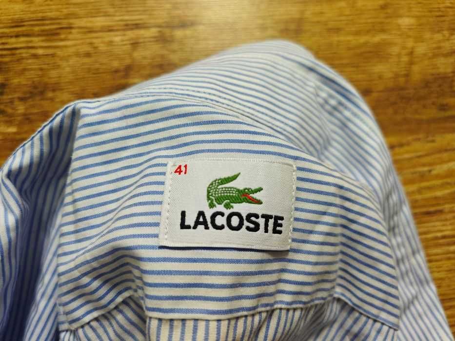 SALE % LACOSTE Оригинална риза с къс ръкав размер 41 / L