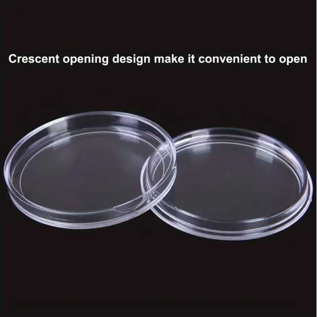 100 capsule din plastic pentru protejarea monedelor. 25, 27 și 30 mm.