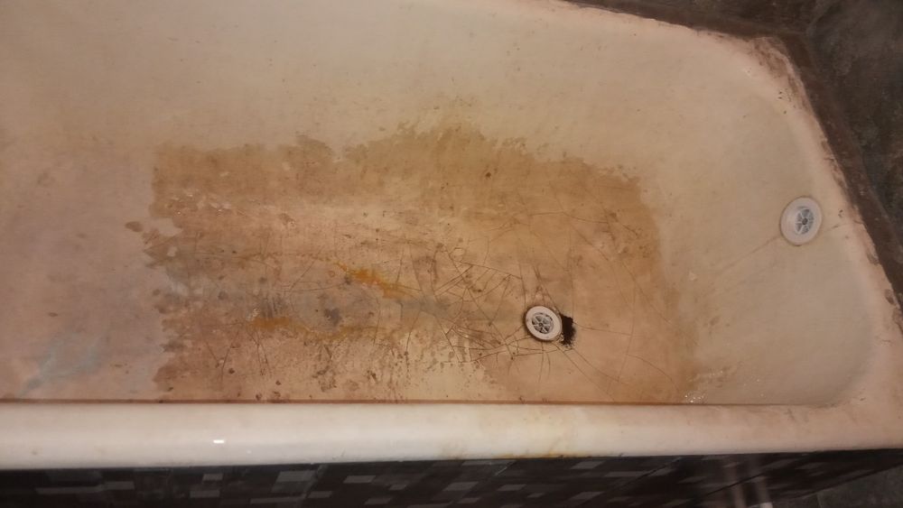 Реставрация ванн эмаллировкой и наливным акрилом.