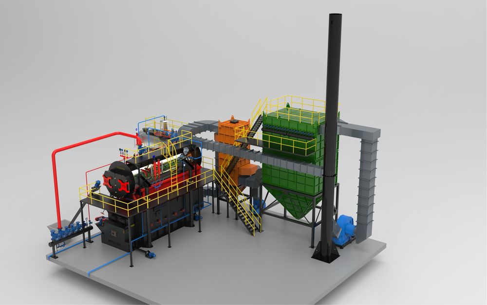Паровой котёл на твёрдом топливе (уголь, биомасса)
