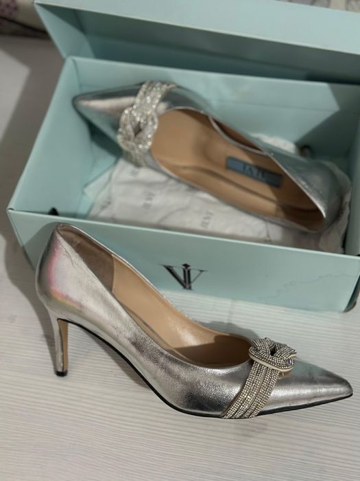 Туфли серебристый