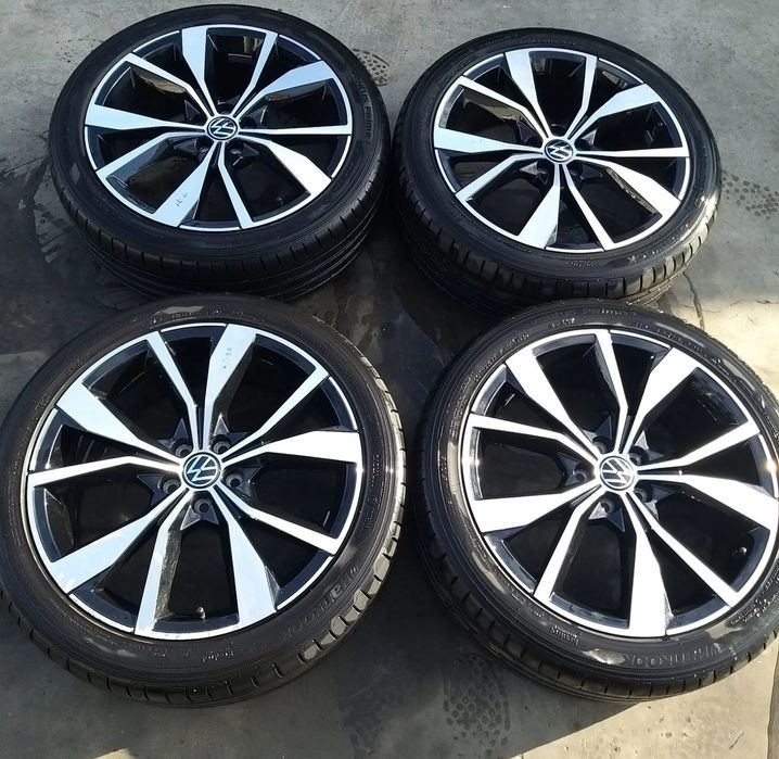 Set jante aliaj r18 cu anvelope vara hankook 215/45r18 vw t cross c11 2g7601025