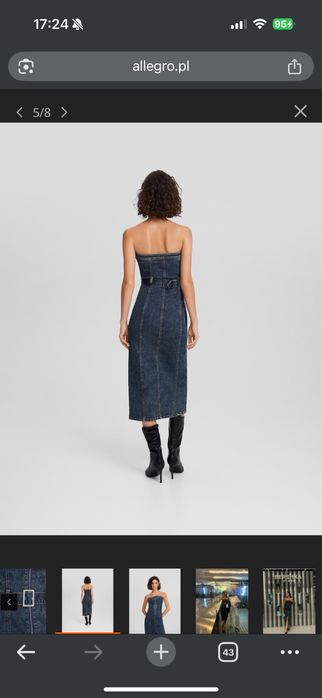 Дънкова рокля Bershka М размер