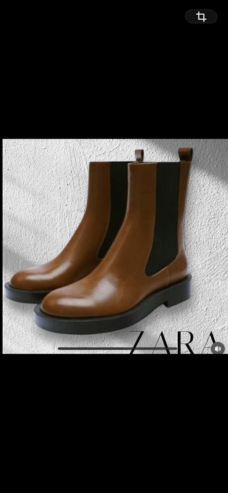 Зара Zara кафяви боти