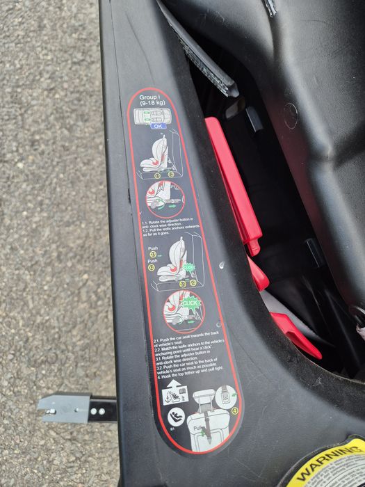 Scaun auto gri copii cu isofix becool