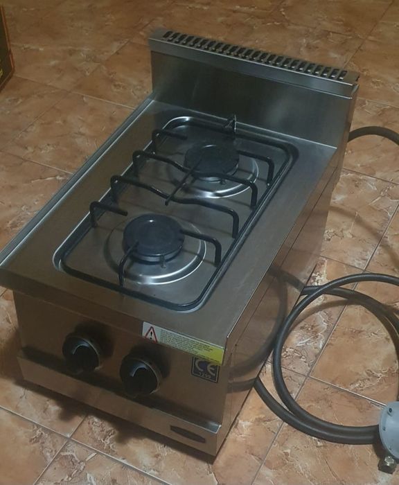 Aragaz profesional inox 2 ochiuri – pentru butelie – stare foarte bună