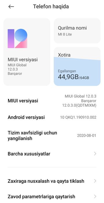 Redmi 8 lite  64 gb