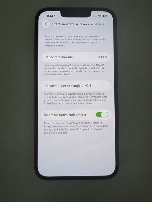 Iphone 14 rosu/100% baterie