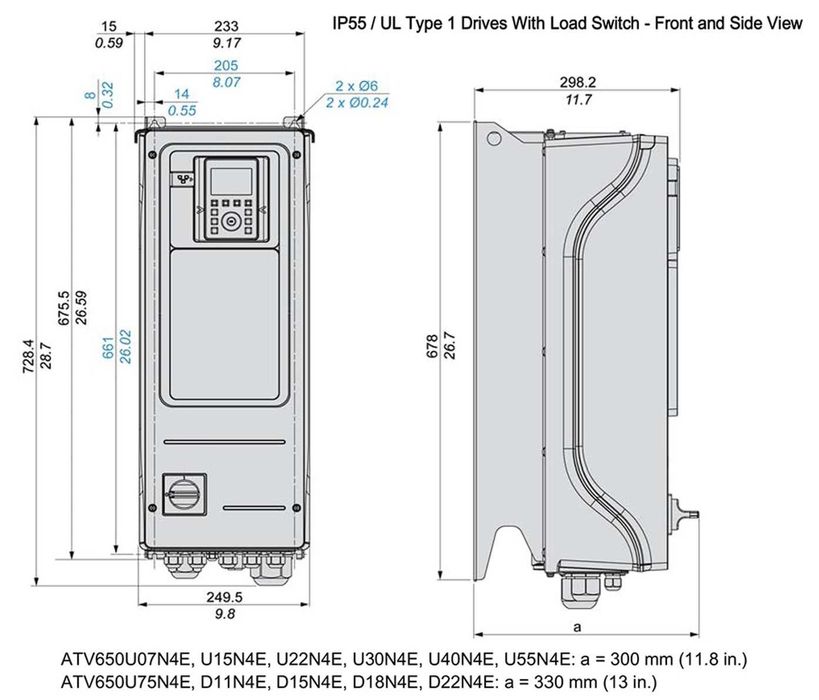 (ATV650D11N4E) Преобразователь частоты