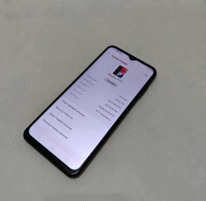 Samsung a13 xolati ideal qirilgan chizilgan joylari yoq