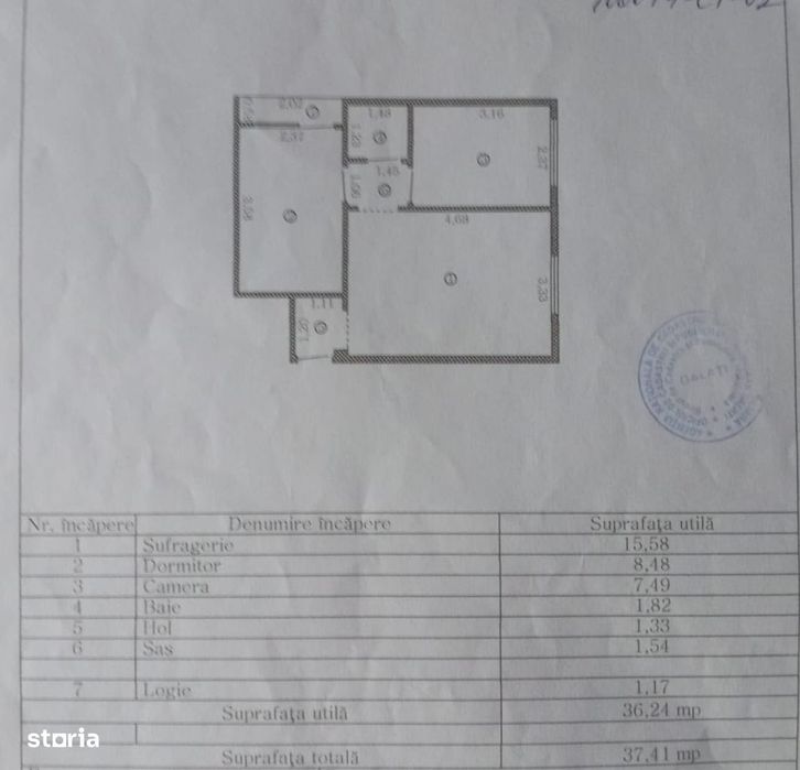 Apartament 2 camere semidecomandat, etaj 3, Aviației – Micro 40