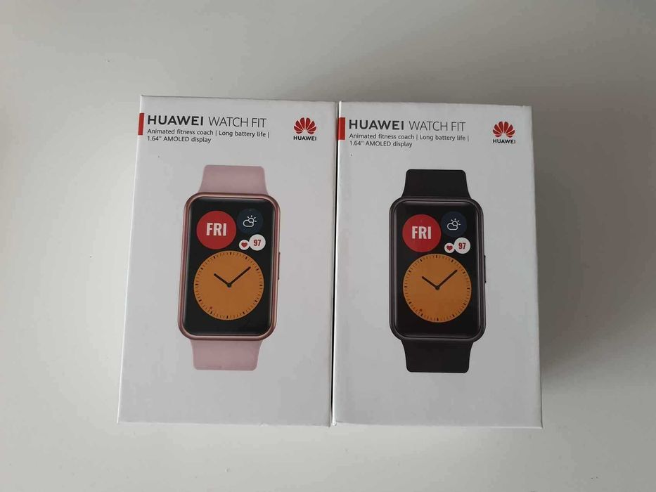 Smartwatch HUAWEI Watch Fit Sakura Pink Roz, Black Negru Nou Sigilat ...