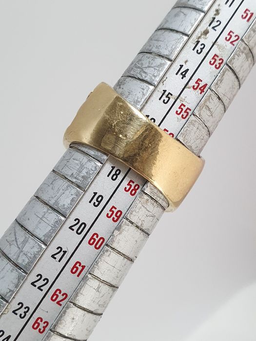 Inel din aur de 14K cu aur galben și aur alb – mărime 57, gramaj 7,23