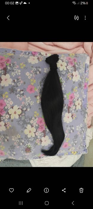 Продам волосы 80 см чёрные густые