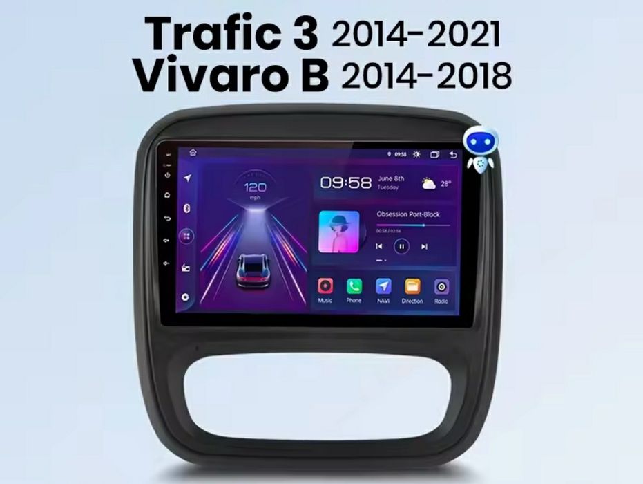 Navi Android Renault Trafic 3 (2014-2021), Opel Vivaro B (2014-2018)