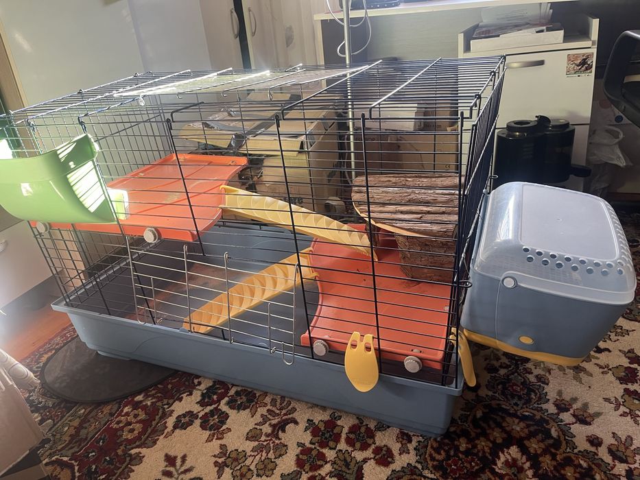 Двуетажна клетка за гризачи (Морско свинче, чинчила)