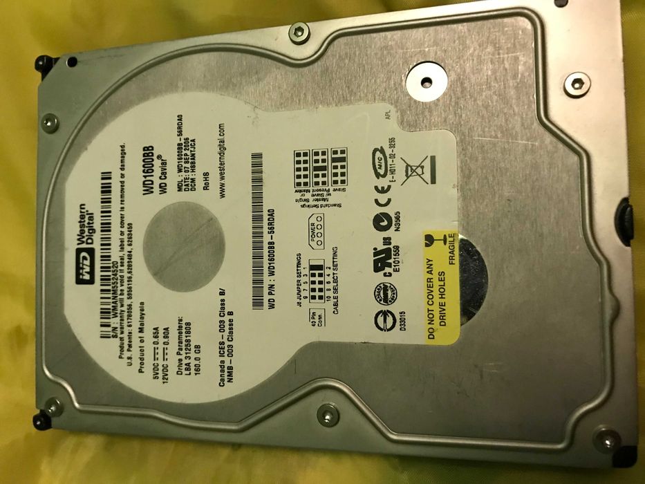 Hard disk western digital  160gb