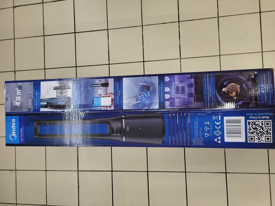Ventilator turn cu purificare aer Midea AMS150-PBW, Smart WiFi