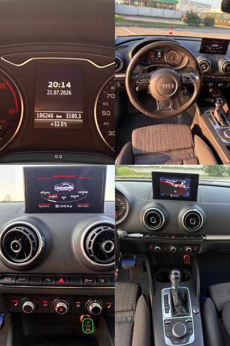 ‼️Audi A3 8V Sedan 2016 / 1.6 TDI 110 CP/ Automat S-Tronic/ Full Comfort / Scaune Sport/ Jante aliaj 17’/Istoric Audi+facturi proprii/186000 KM Reali