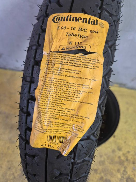 1 Anvelopa MOTO - 5.00-16 69H - Continental K112 - NOUA - DOT 2022  !