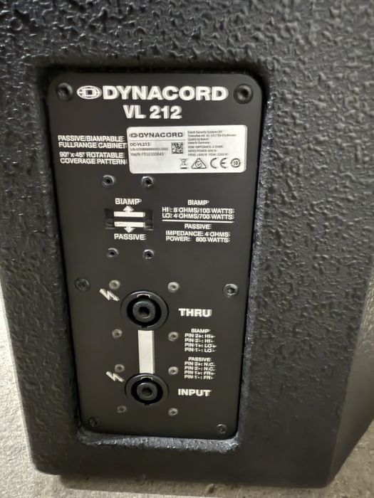 Vand boxe dynacord VL212
