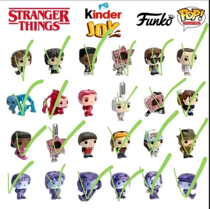 фигурки киндер joy осд  ( очень странные дела )