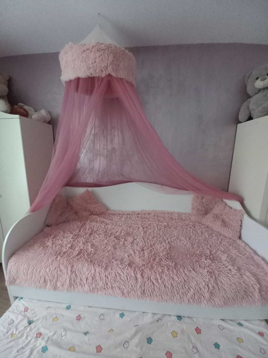 Pat tip divan alb + saltele incluse