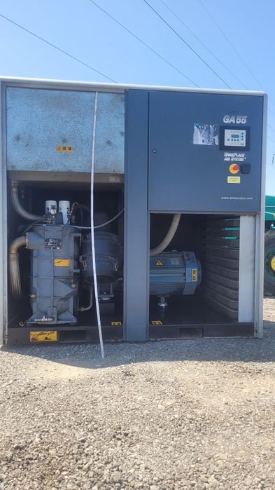 compresor aer cu surub 55 kw rezervor butelie aer comprimat