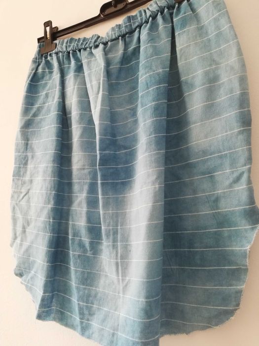 Fusta bleu din in S