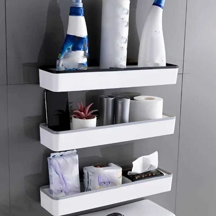 Raft de depozitare pentru baie suspendat pe perete