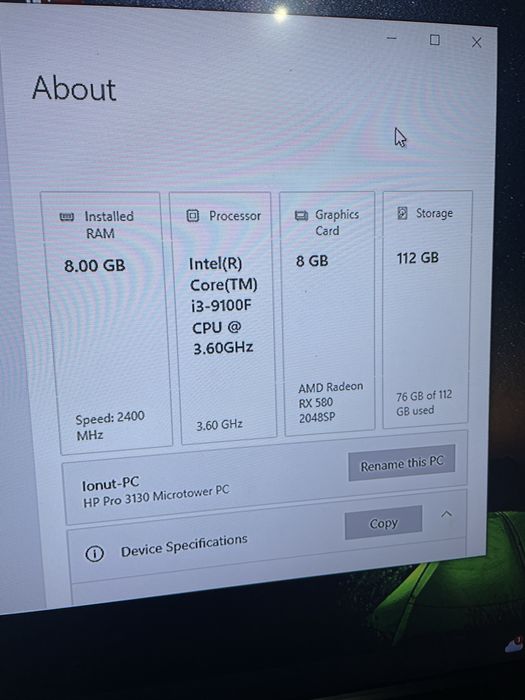 Kit i3 9100f + 8gb ram
