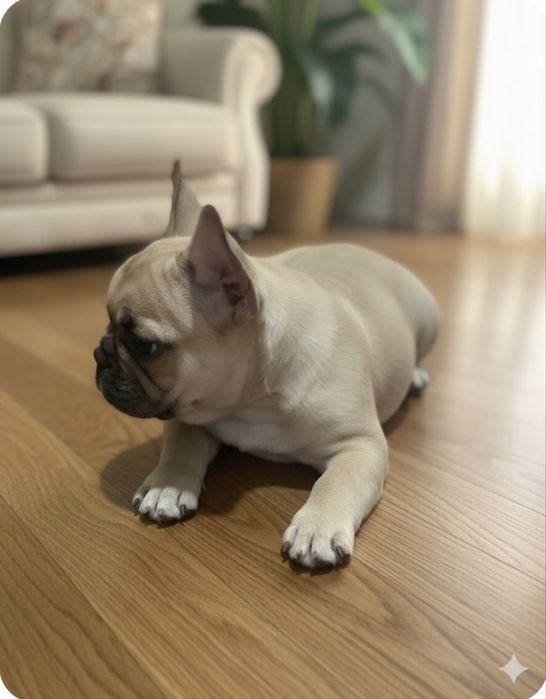 Шикарная девочка французкого бульдого