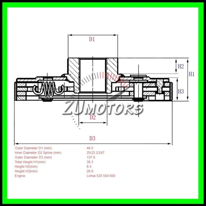 Saboti Ambreiaj Atv LINHAI 520 550 600 LINHAI 2 Pistoane V-twin EFI - Cod Original 70091A