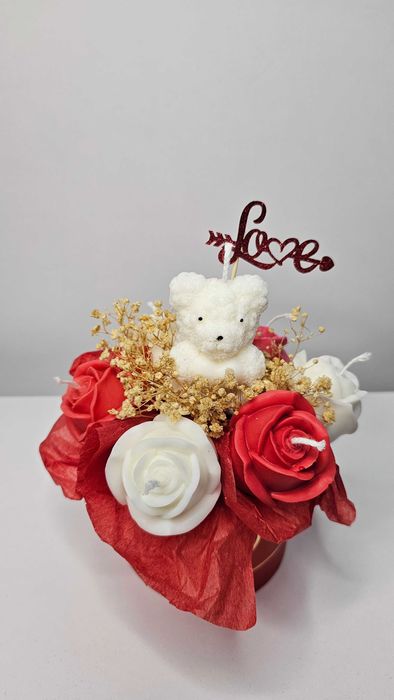 Букет от соеви свещи