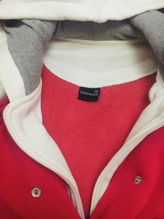 Худи капюшон на молния и кнопках CONVERSE ORIGINAL