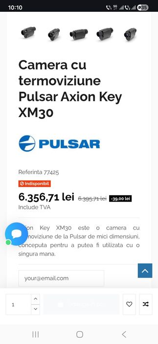Cameră cu termoviziune Pulsar Axion XM30