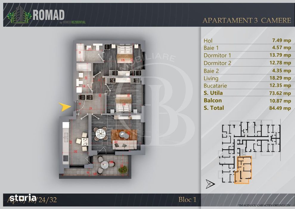 Apartament 3 camere Premium Pallady-Sector 3