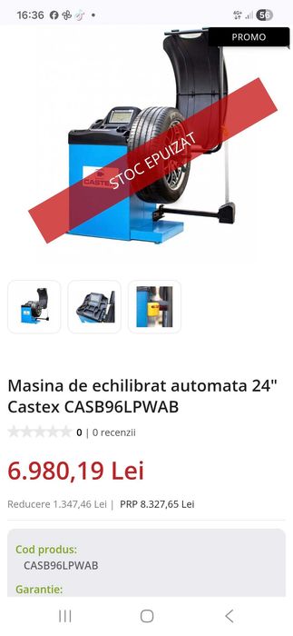 Masina echilibrat roti castex