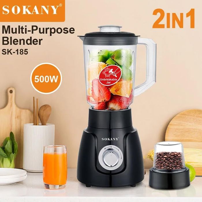 Sokany Blender 2 in 1  500W 1.6L