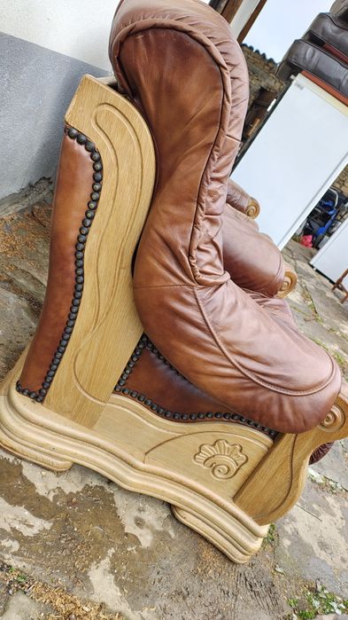 Кожени фотьойли от масивно дърво