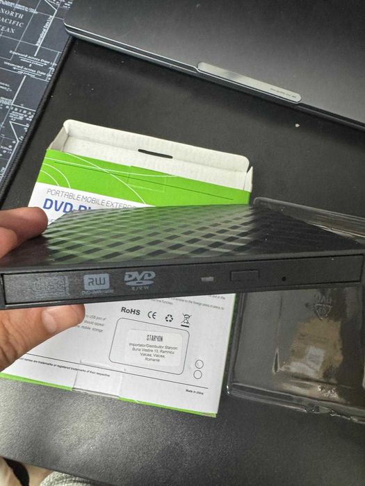 Unitate optică externă DVD Writer Extern, USB 3.0, design ultra-slim portabil