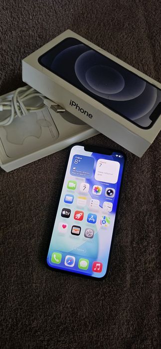 iPhone 12 Black 64GB 77% battery КОМПЛЕКТ!