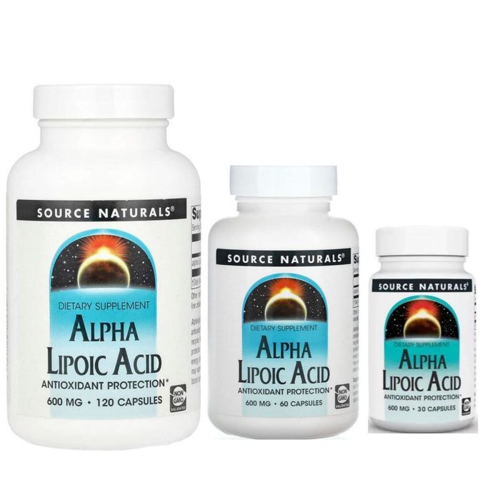 Альфа-Липоевая кислота, Source Naturals Alpha Lipoic Acid  600мг 30шт
