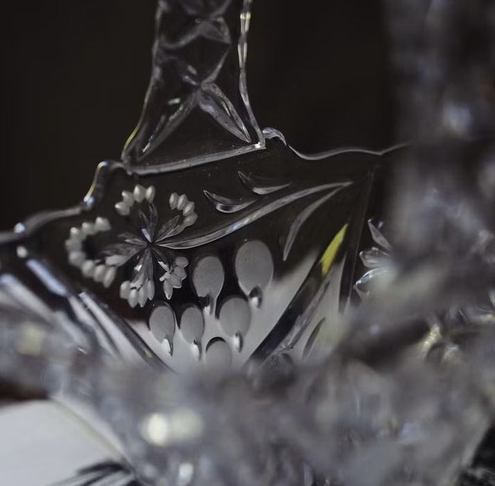 Немска кристална ваза/кошница на Anna Hütte Bleikristall